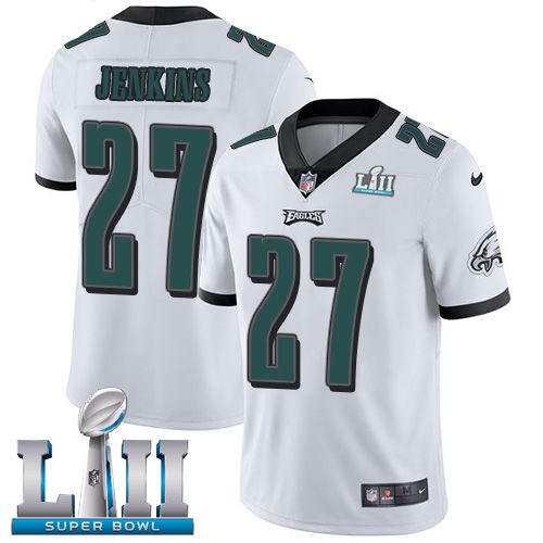 Men Philadelphia Eagles #27 Jenkins White Limited 2018 Super Bowl NFL Jerseys->youth nfl jersey->Youth Jersey